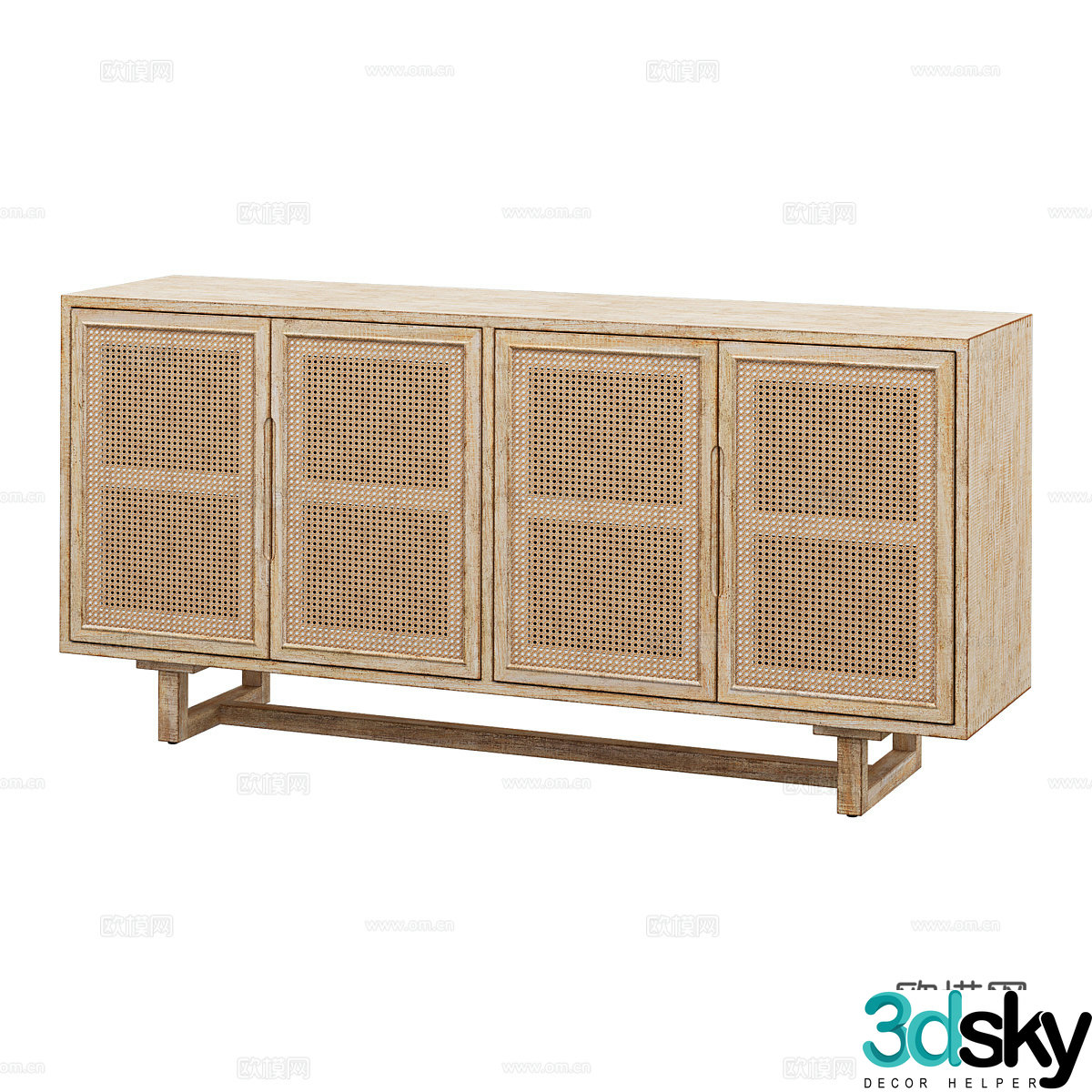 Nordic simple decorative side cabinet side cabinet simple cabinet low cabinet wooden cabinet 3d model