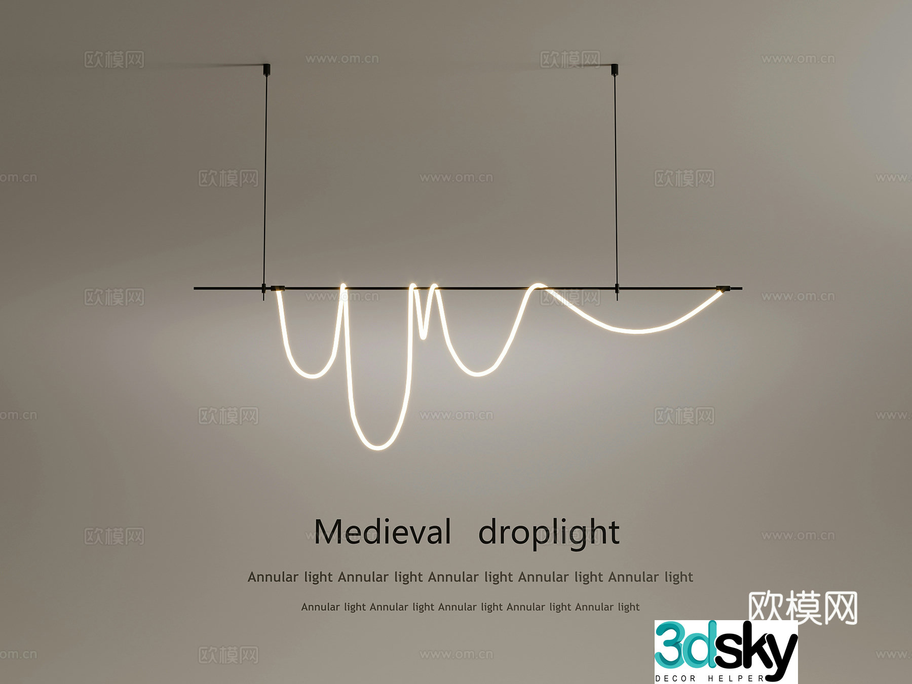 Chandelier Modern minimalist chandelier Decorative chandelier Restaurant chandelier 3d model