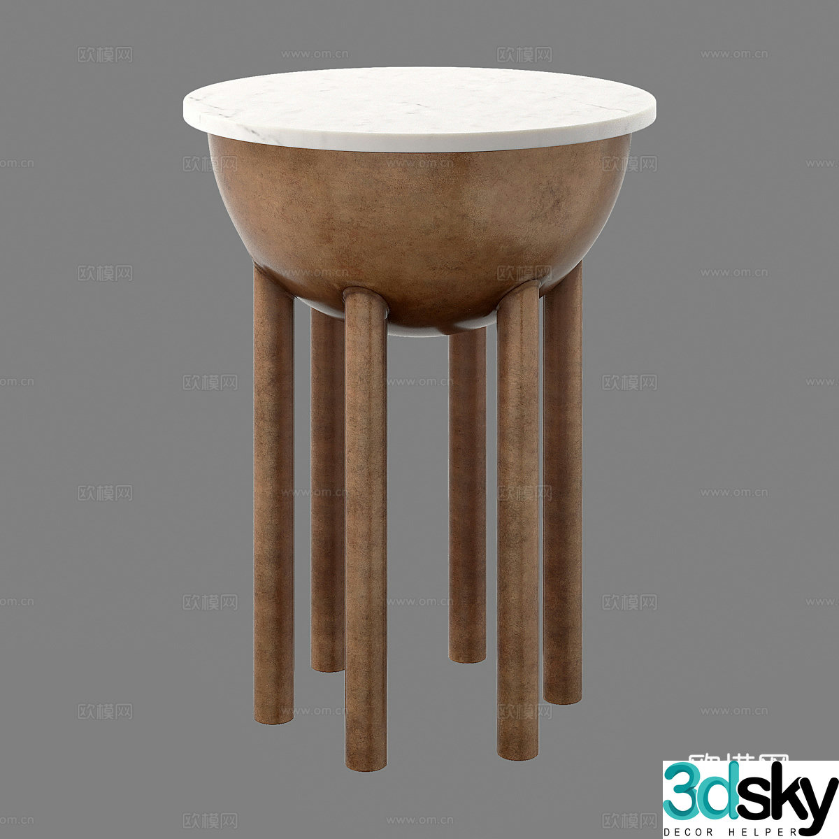 Nordic simple low stool low stool wooden low stool stool round stool 3d model