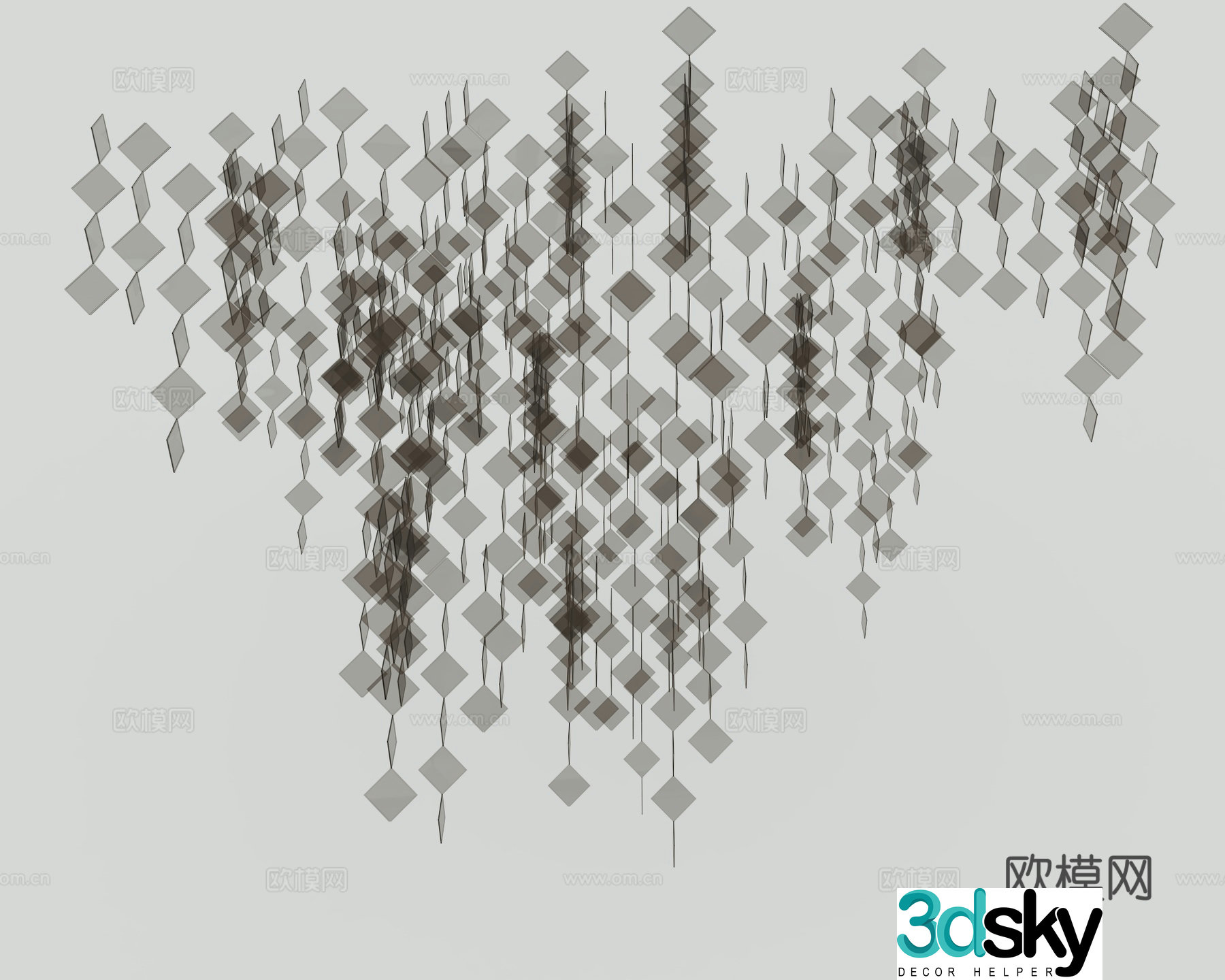 Modern chandelier 3d model