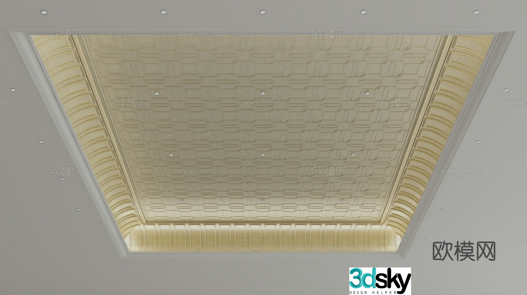 European style ceiling 3D model