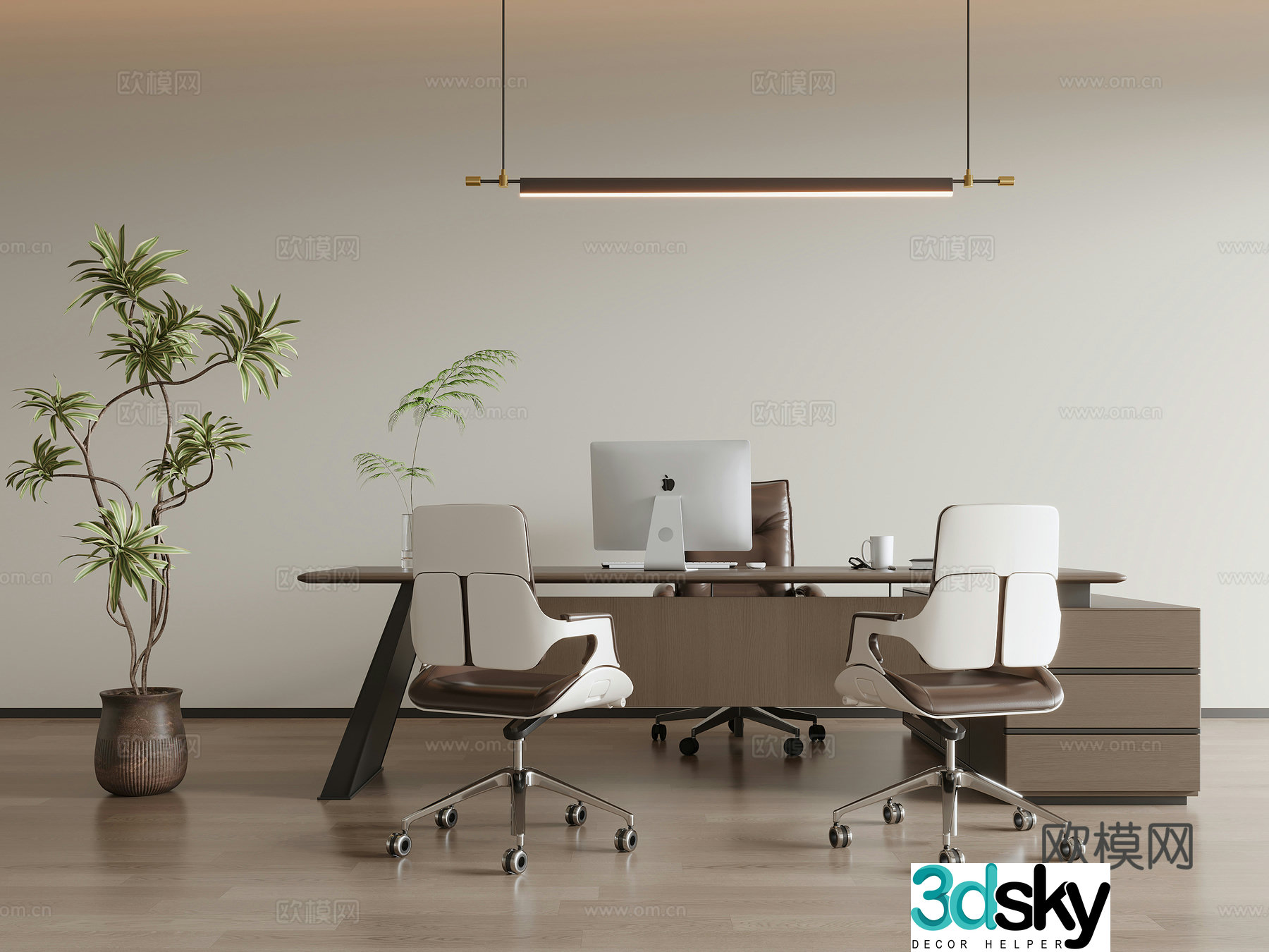 Modern Italian office desk chair 3d model