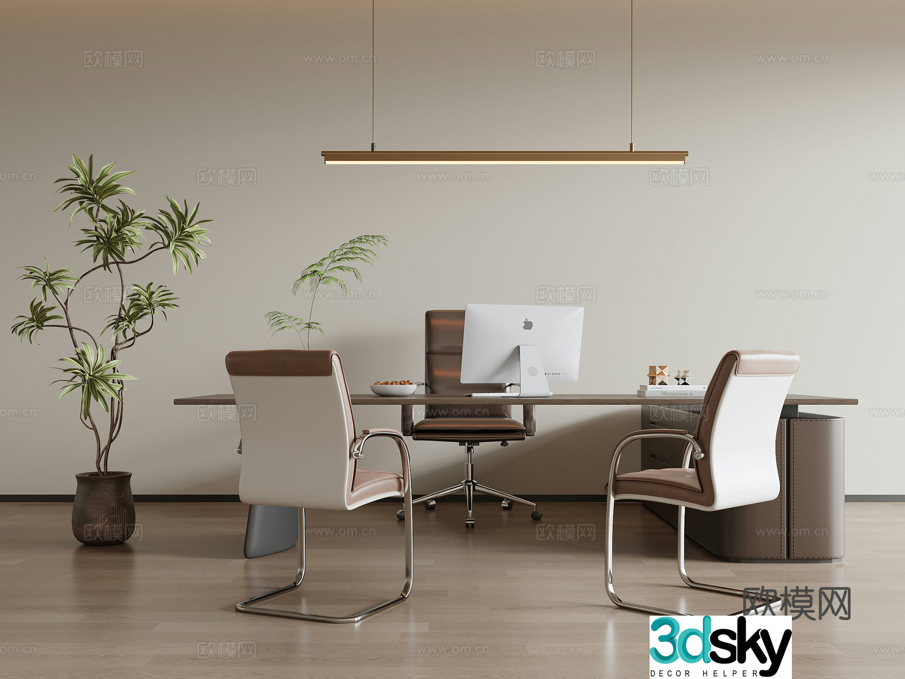 Modern Italian office desk chair 3d model