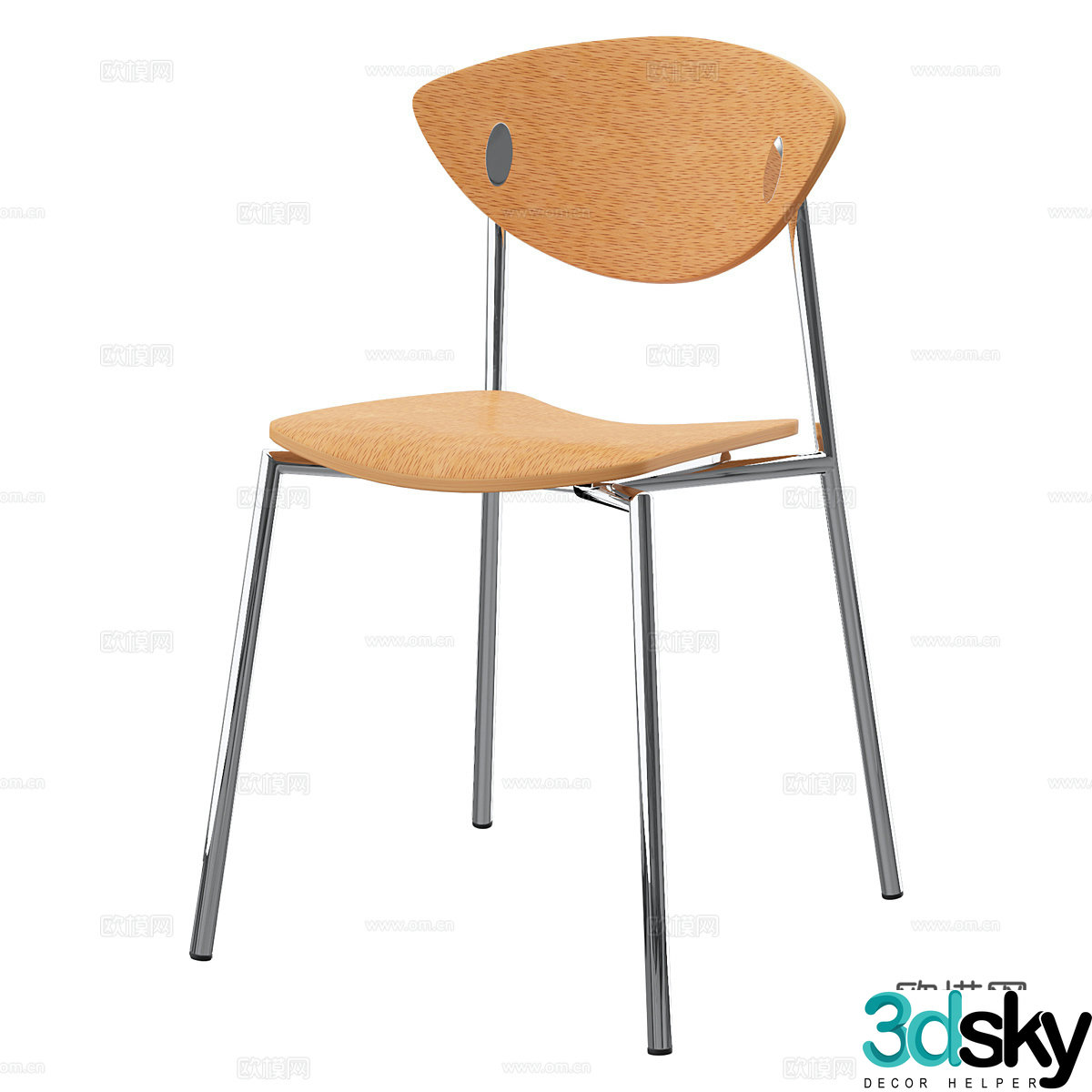Modern simple single chair chair simple single chair living room chair leisure chair 3d model