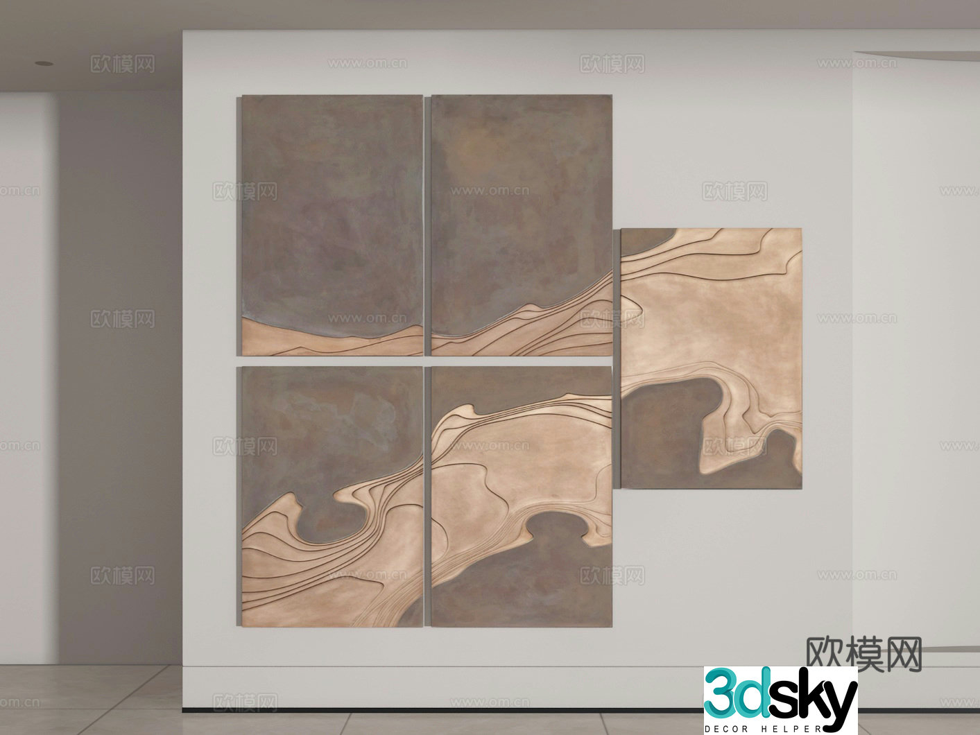 3D model of hanging painting