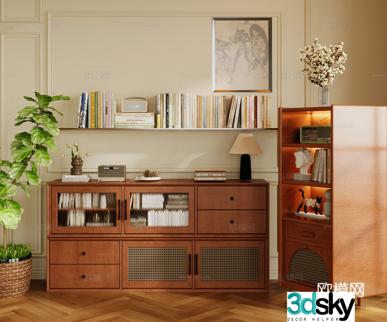 Retro medieval chest of drawers solid wood entrance cabinets decorative cabinets ornaments combinations retro style decoration cabinets side cabinets 3D model