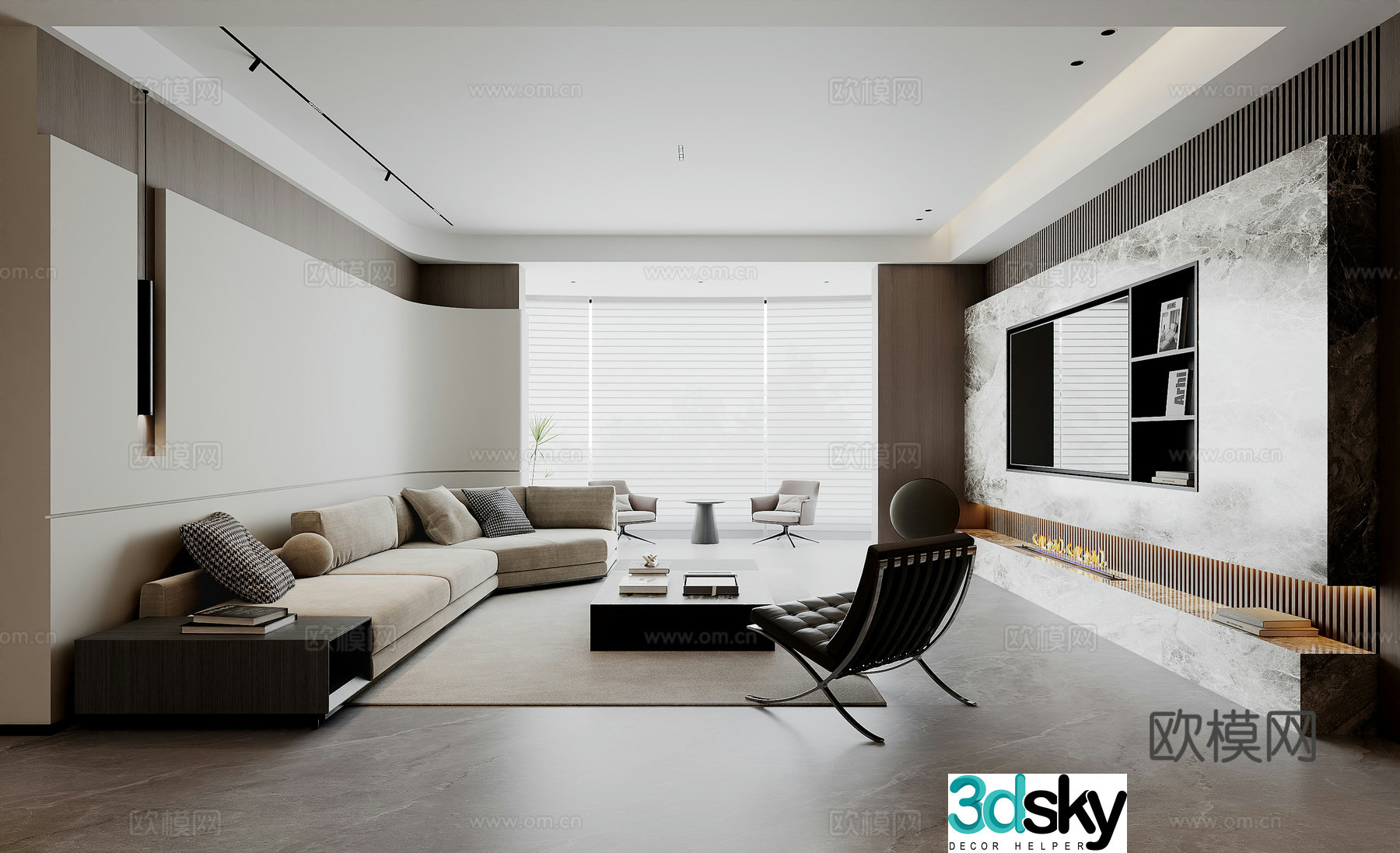 Italian light luxury 3D model