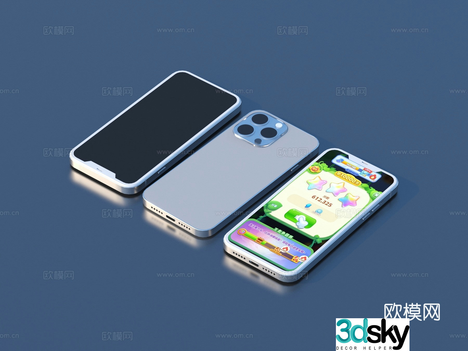 Mobile phone Smart phone Happy elimination game 3d model