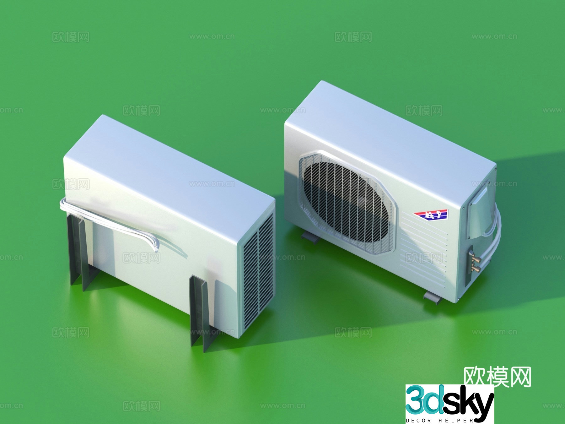 Air conditioner external unit plug-in 3D model