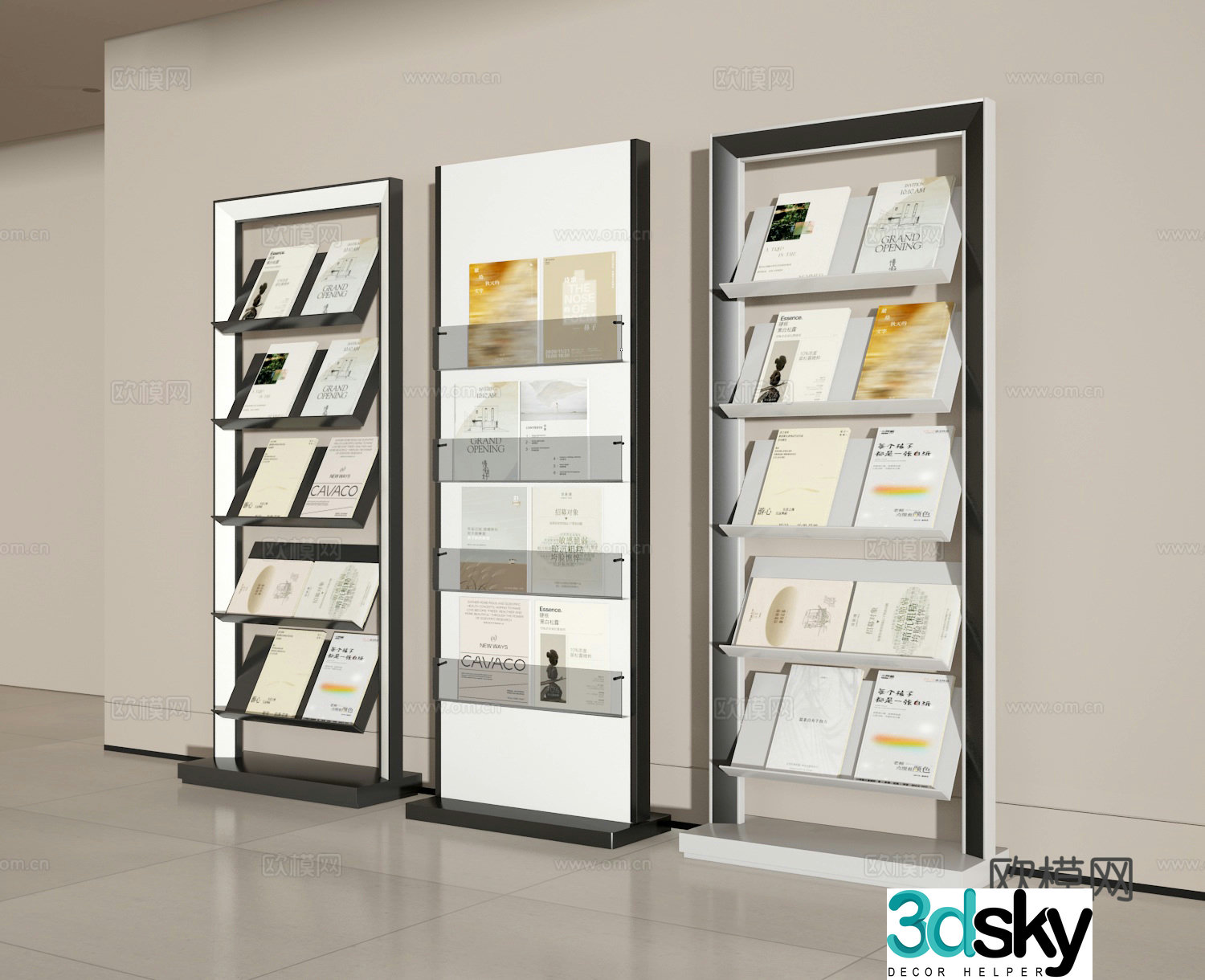 Bookshelf 3D model