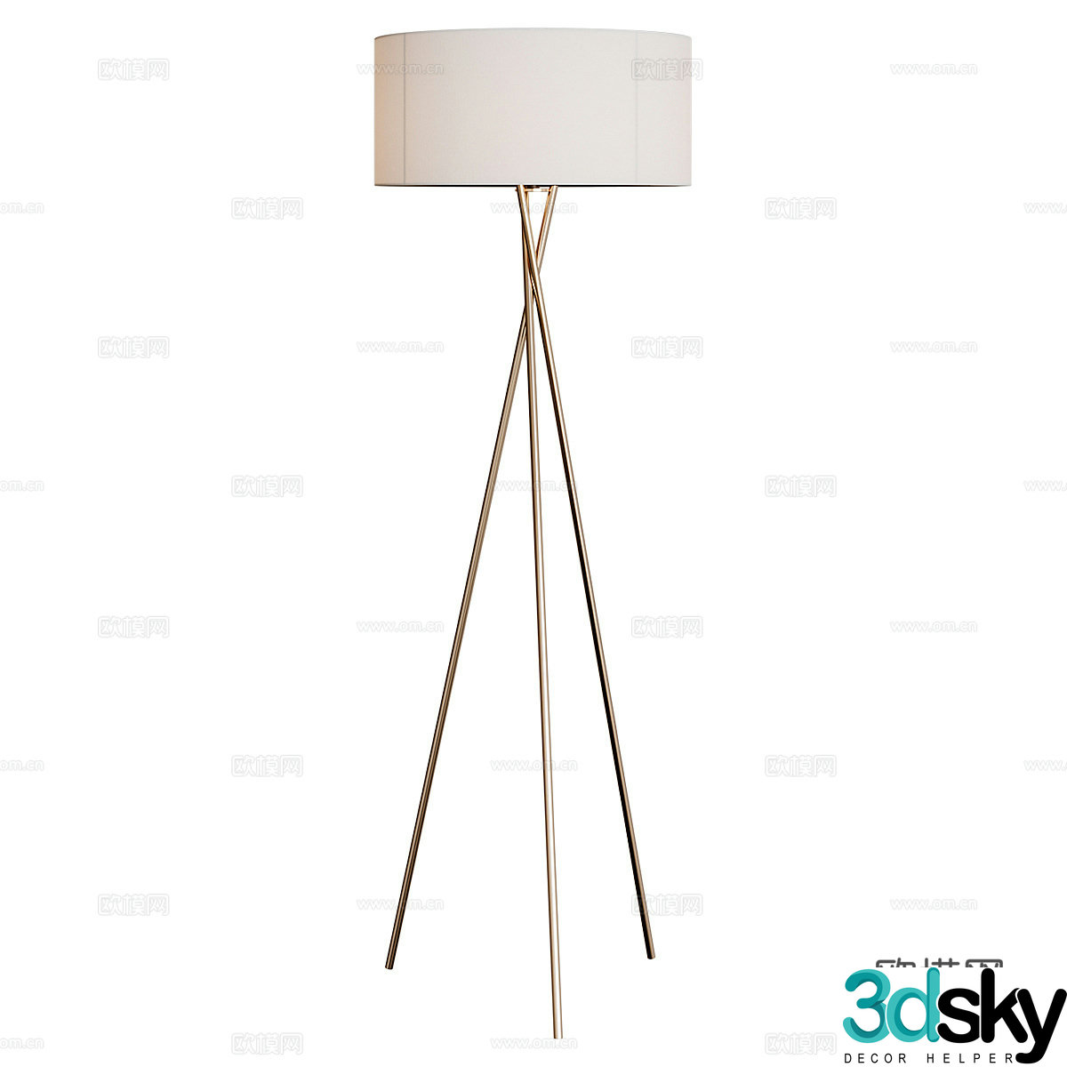 Modern light luxury minimalist floor lamp 3D model