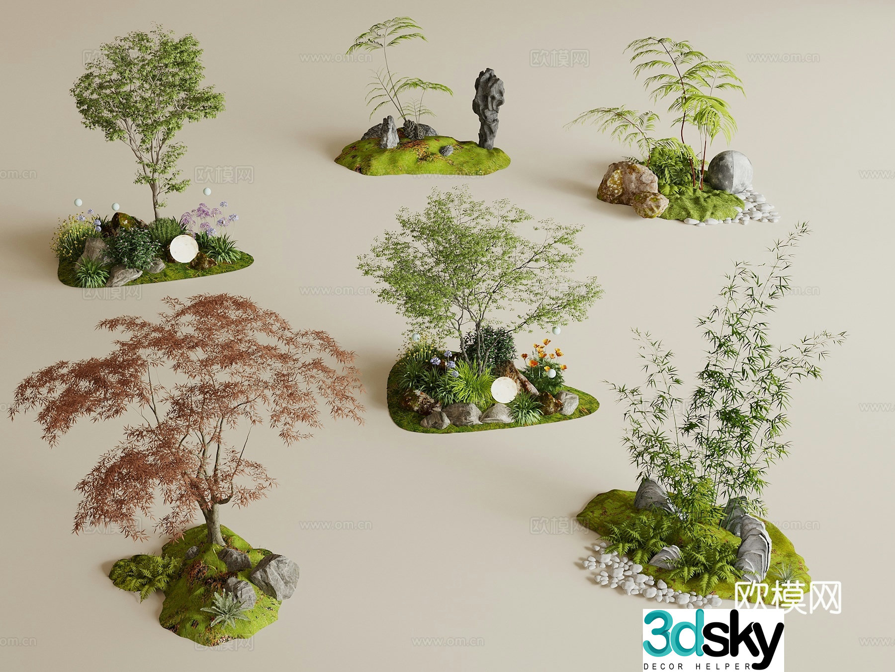 Modern landscape landscape landscape landscape sketch courtyard landscape courtyard sketch interior landscape landscape tree 3d model