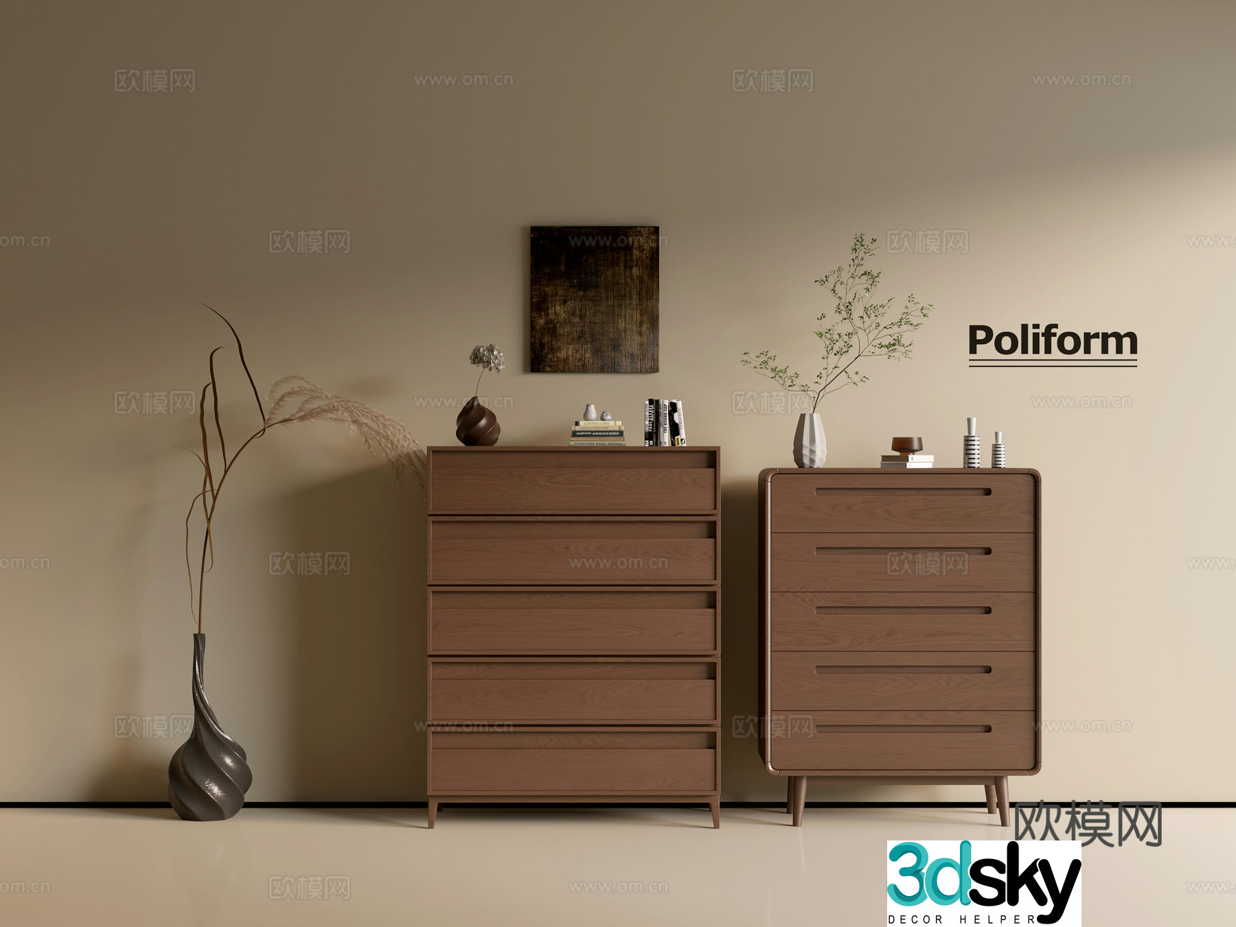 Modern wood grain cabinet ins wind minimalist wind cabinet whole cabinet sideboard balcony cabinet storage 3D model