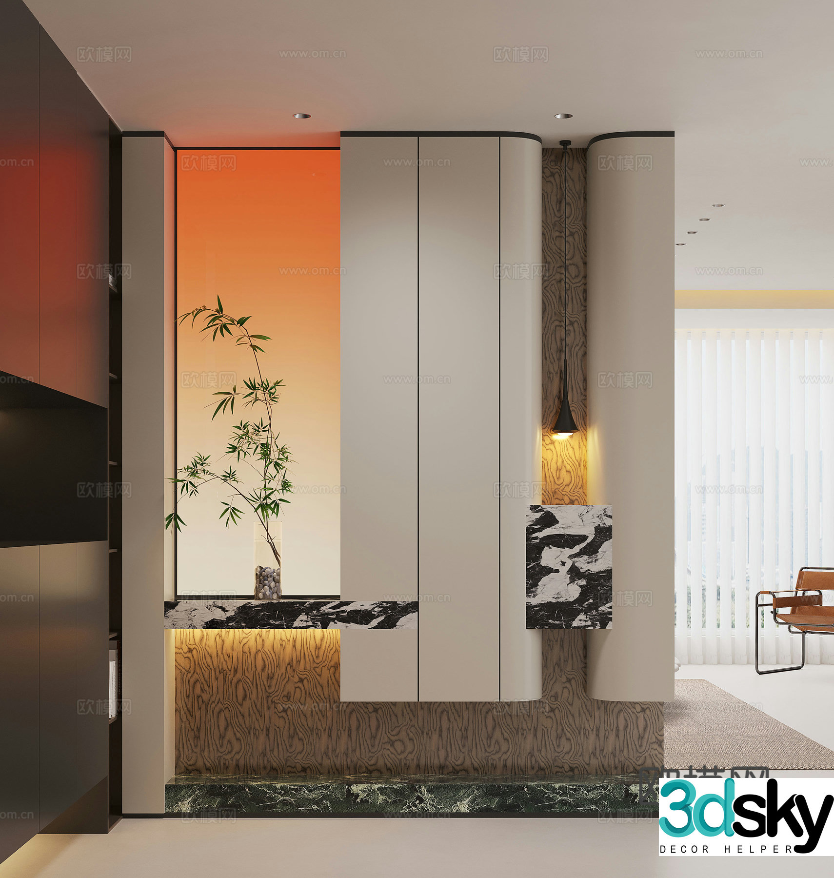 Modern entrance hallway Decorative entrance hallway Entrance entrance hallway 3D model