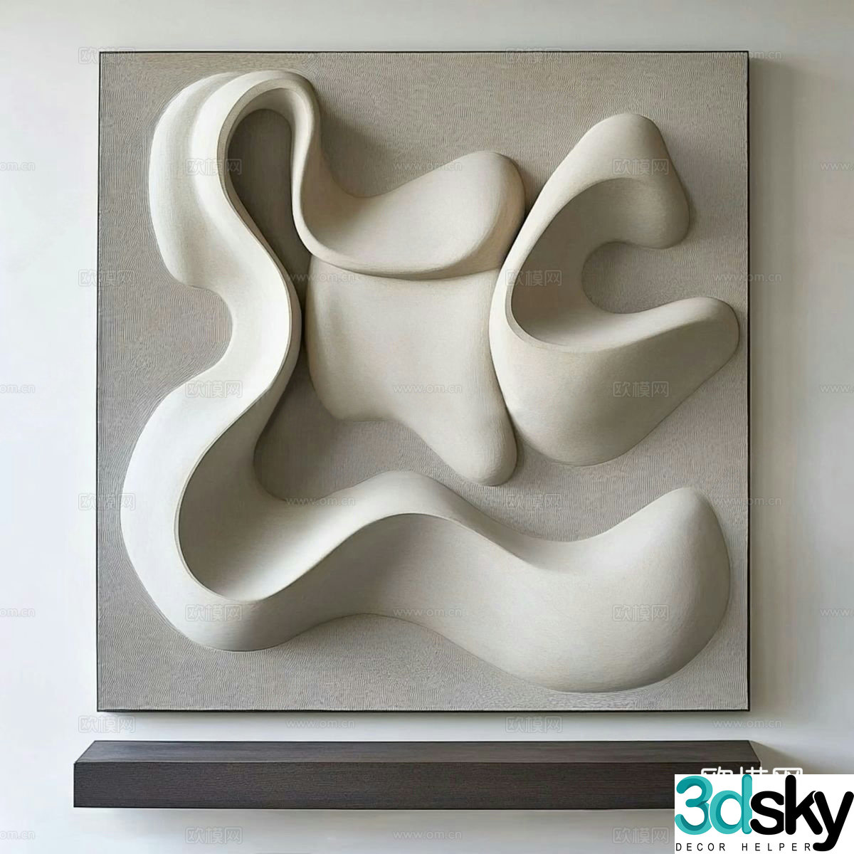 Wasabi Art Installation Wasabi Wind Wall Decoration 3D Model