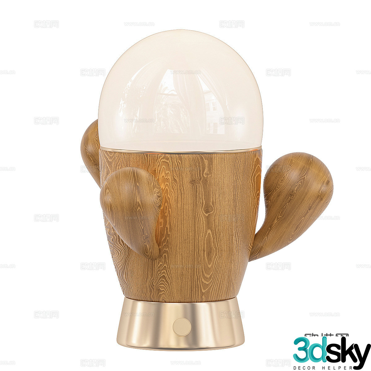 Modern Nordic log children’s desk lamp 3d model