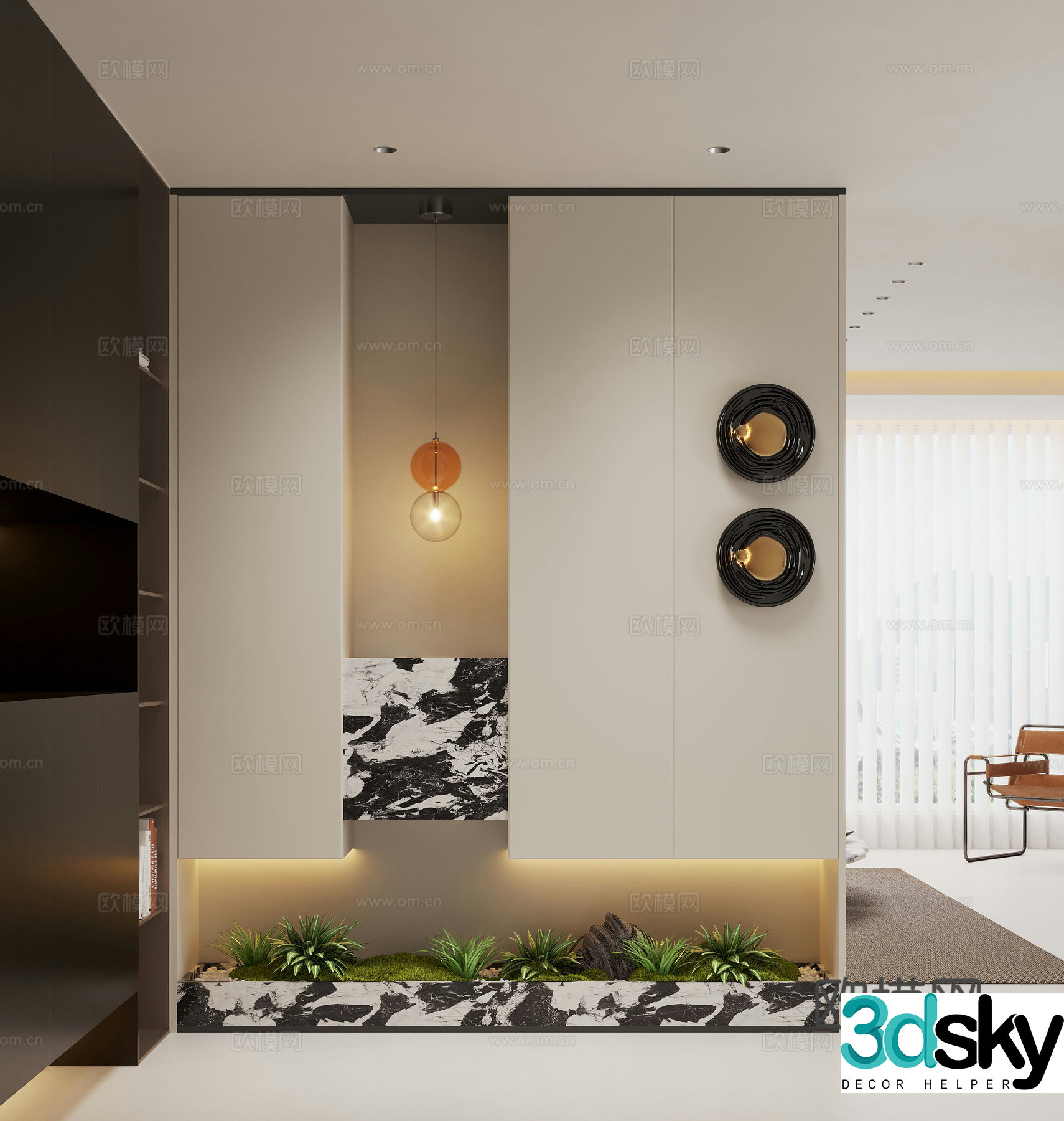 Modern entrance hallway Decorative entrance hallway Entrance entrance hallway 3D model