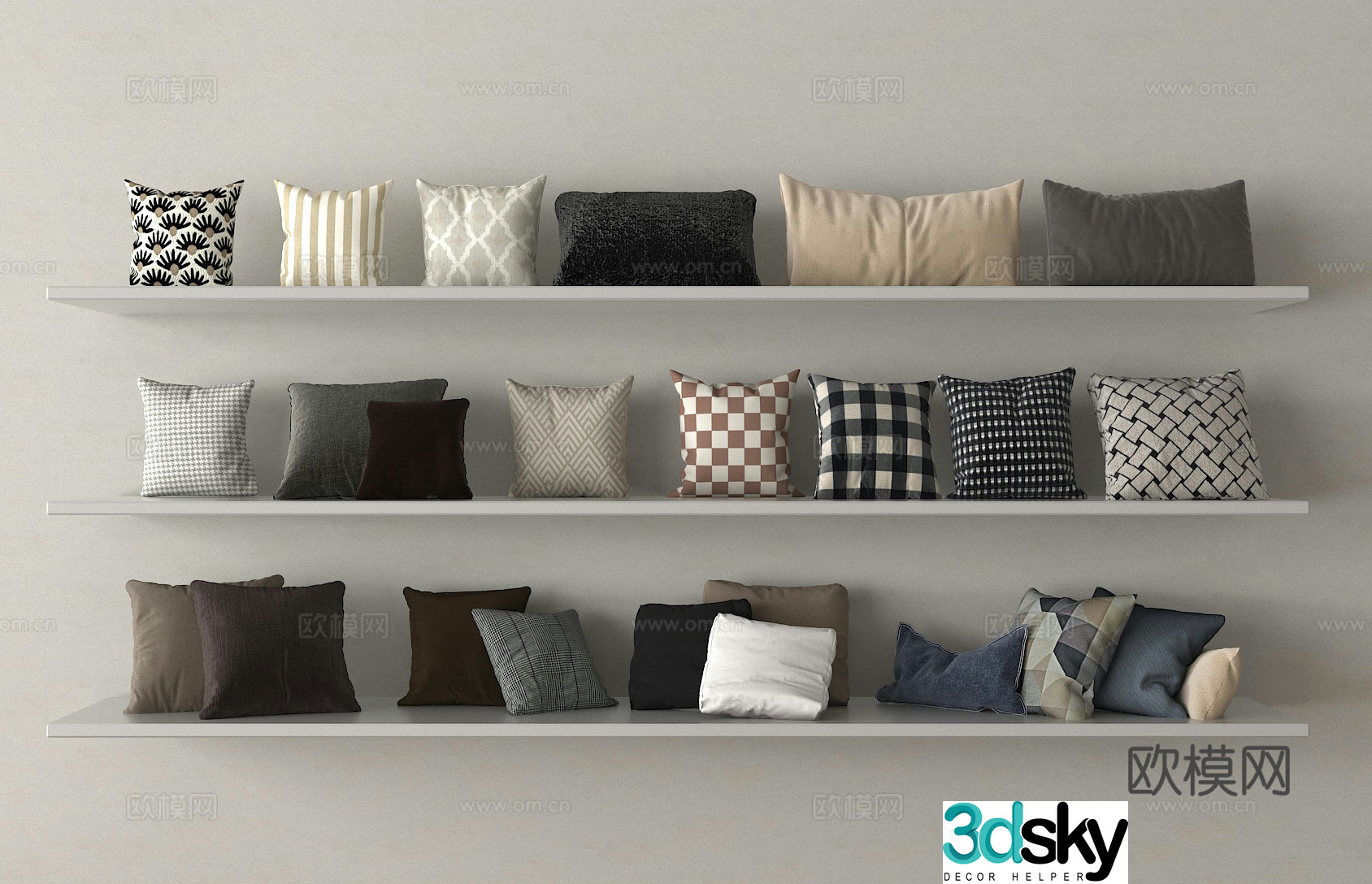 Pillow pillow waist pillow 3D model