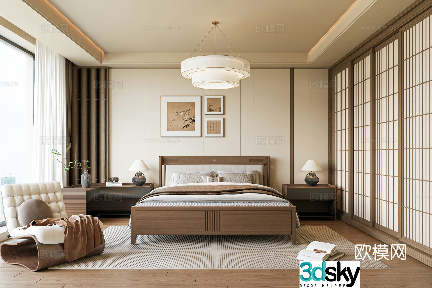 Song style home bedroom 3d model