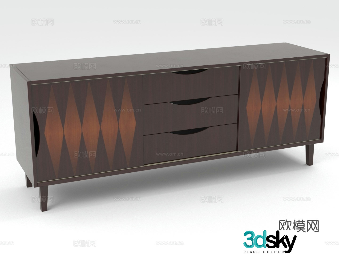 Wooden cabinet chest of drawers cabinet sideboard TV cabinet cabinet 3d model