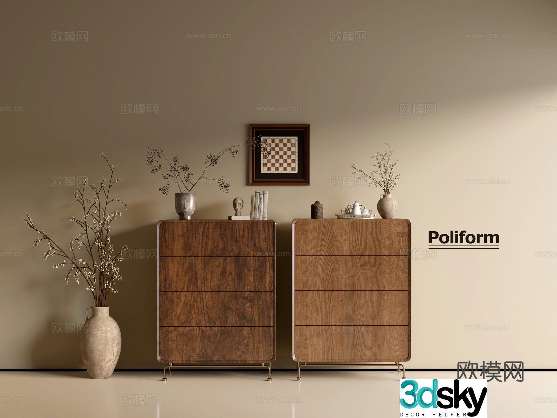 Modern wood grain cabinet ins wind minimalist wind cabinet whole cabinet sideboard balcony cabinet storage 3D model