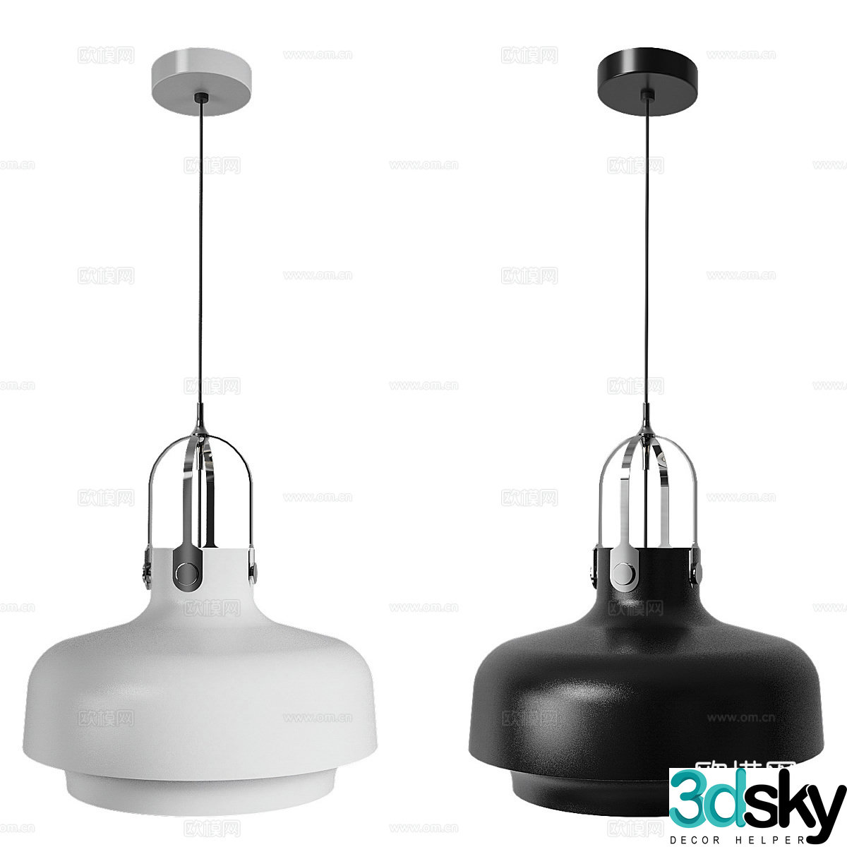 Modern Italian metal decorative chandelier 3d model