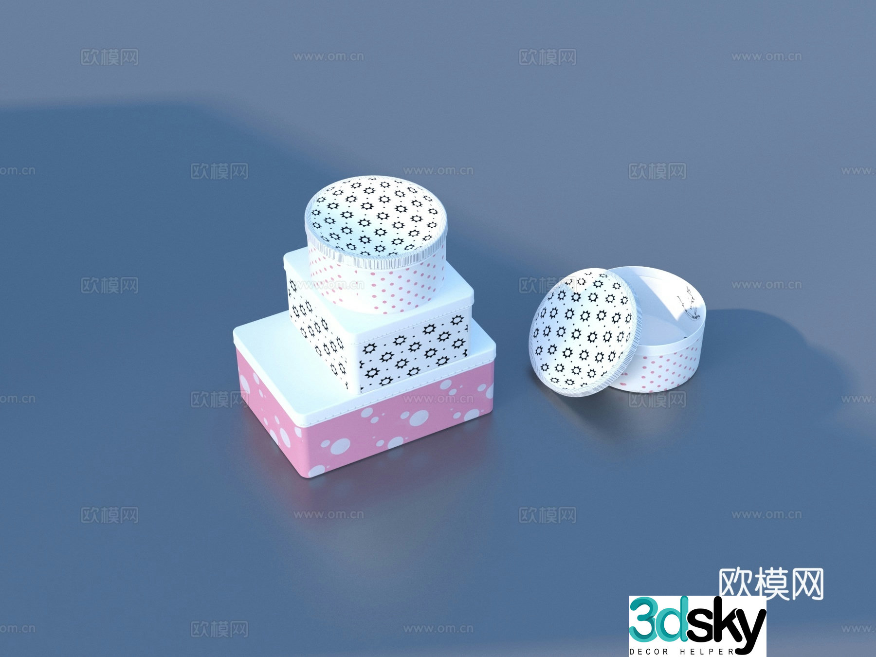 Makeup box Cosmetics Cream Foundation 3D Model