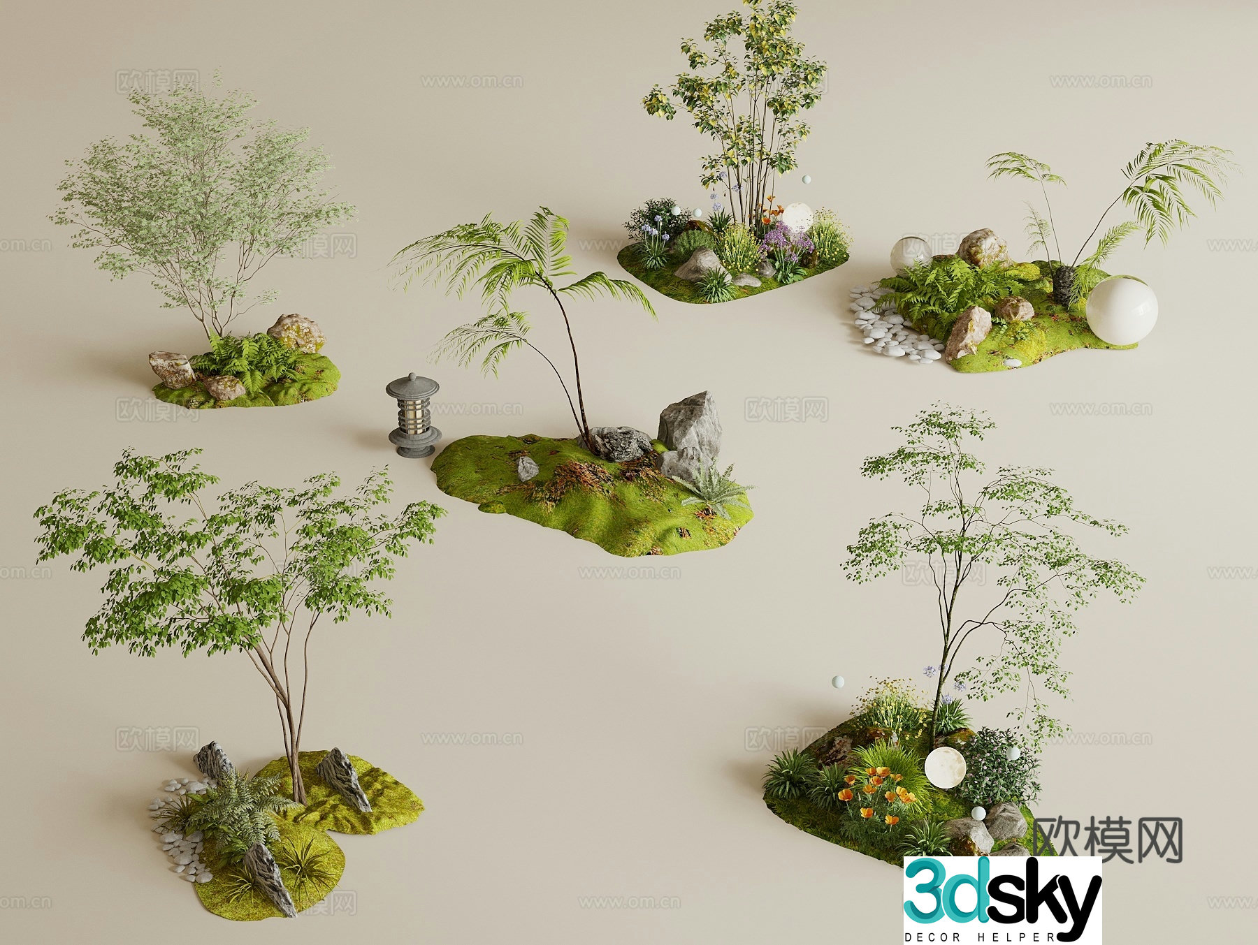Modern landscape landscape landscape landscape sketch courtyard landscape courtyard sketch interior landscape landscape tree 3d model