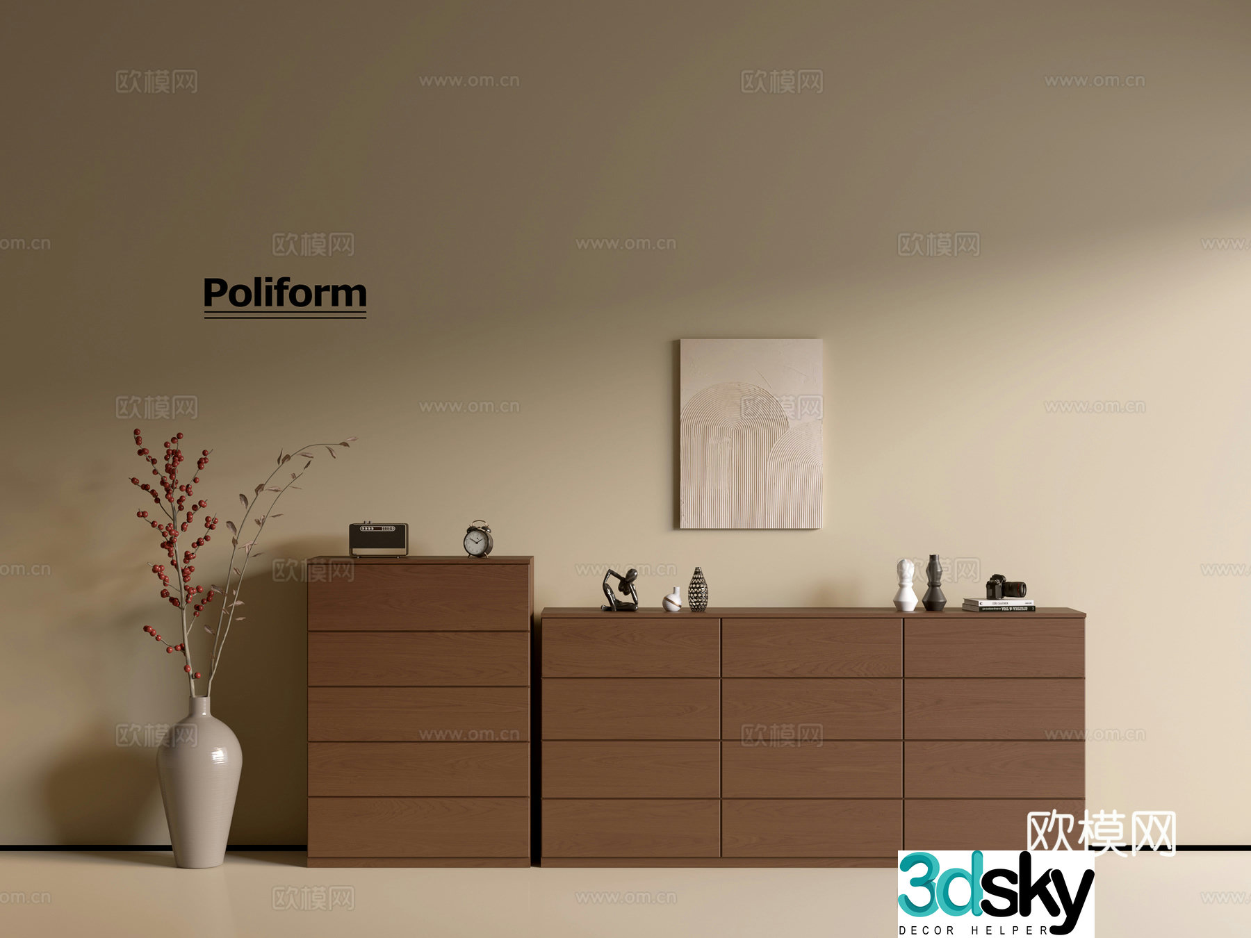 Modern wood grain cabinet ins wind minimalist wind cabinet whole cabinet sideboard balcony cabinet storage 3D model