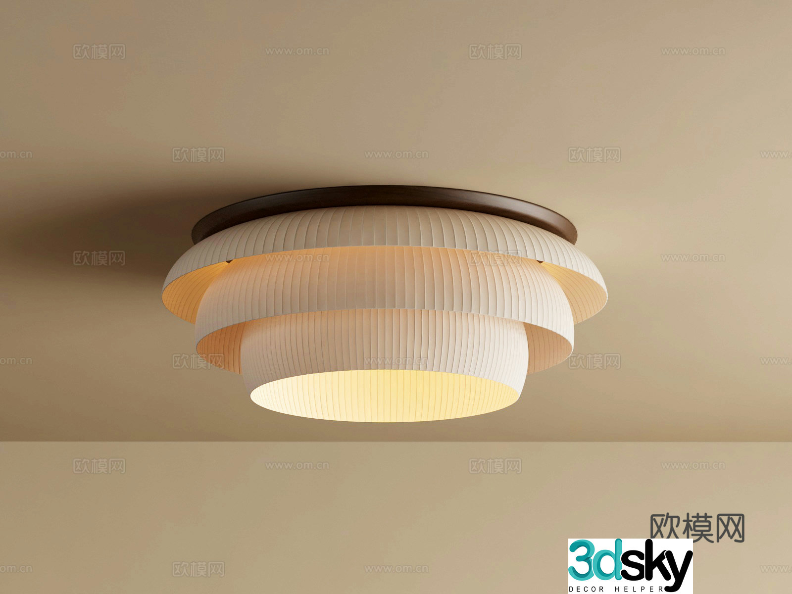 Wasabi Middle Age Ceiling Light 3D Model
