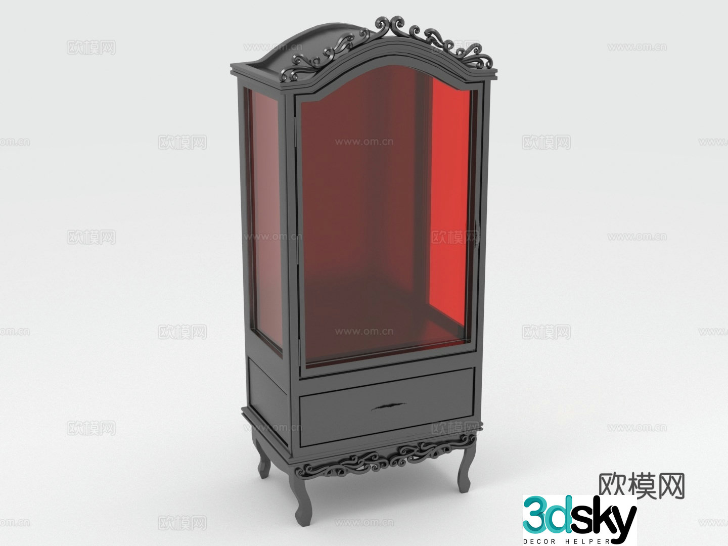 Display cabinet Glass cabinet Collection cabinet Decorative cabinet Cabinet 3D model