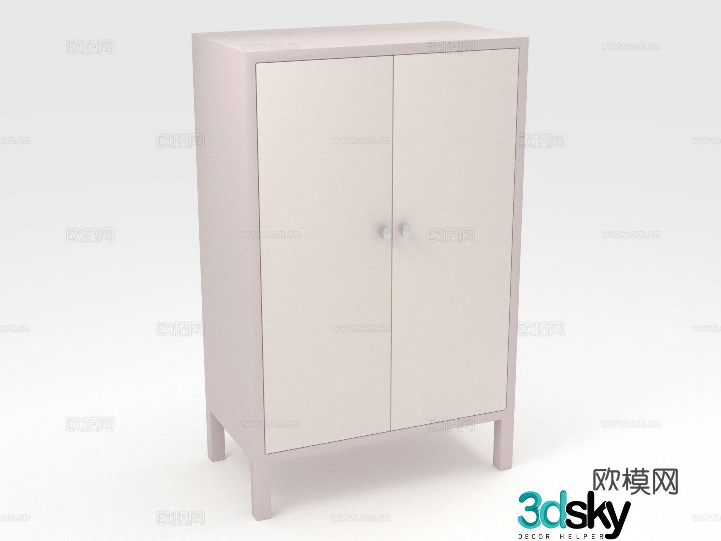 Cabinet Storage Locker Locker Wooden Cabinet 3D Model