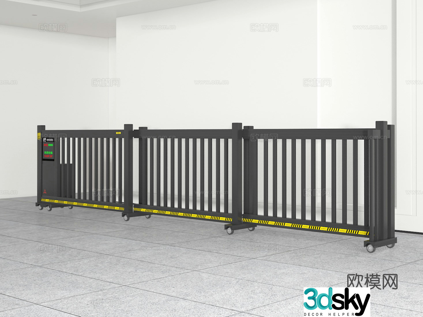 telescopic door 3d model