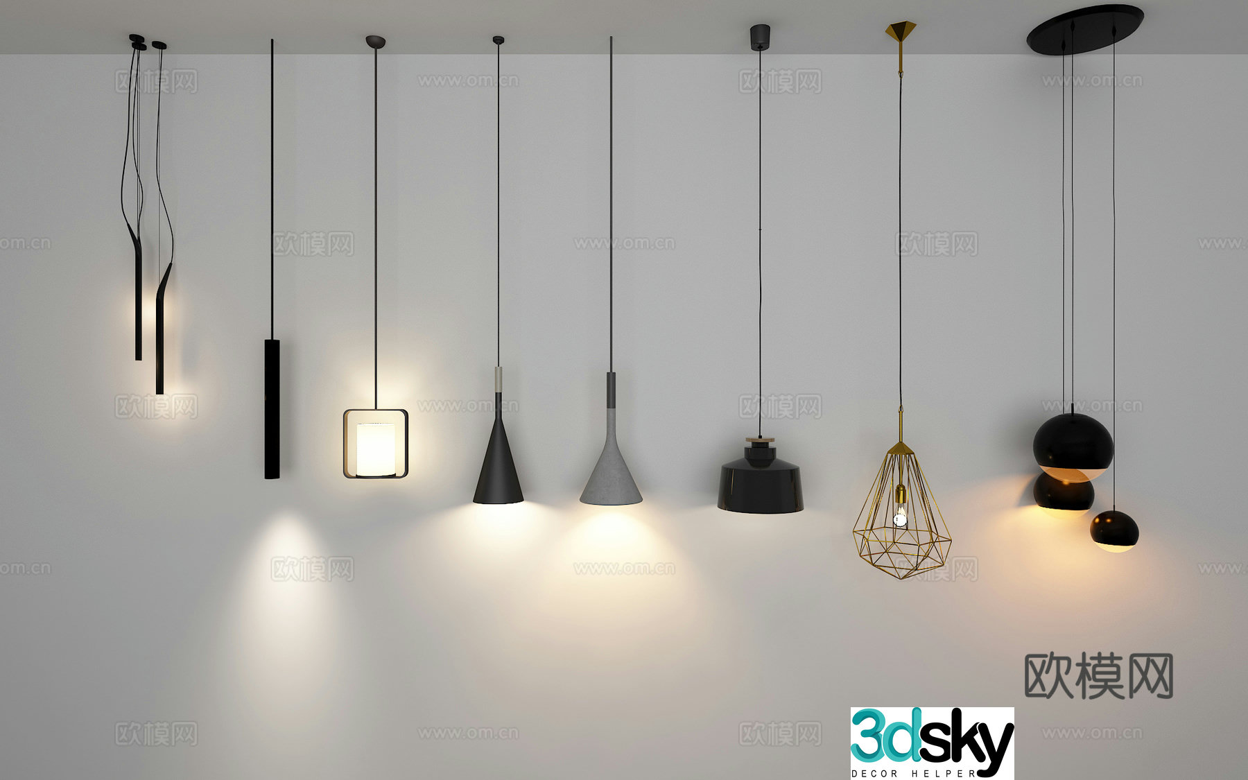 Modern bedside lamp Metal bedside lamp Bedside chandelier 3d model