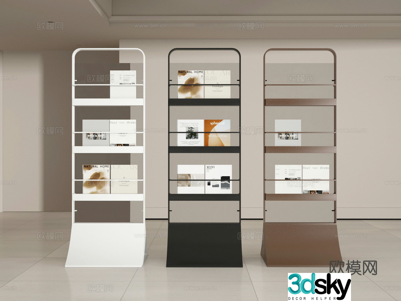 Bookshelf 3D model