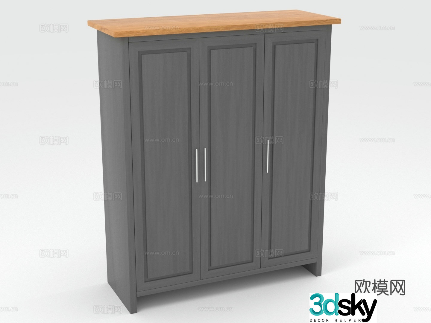 Cabinet Storage Locker Locker Wooden Cabinet 3D Model