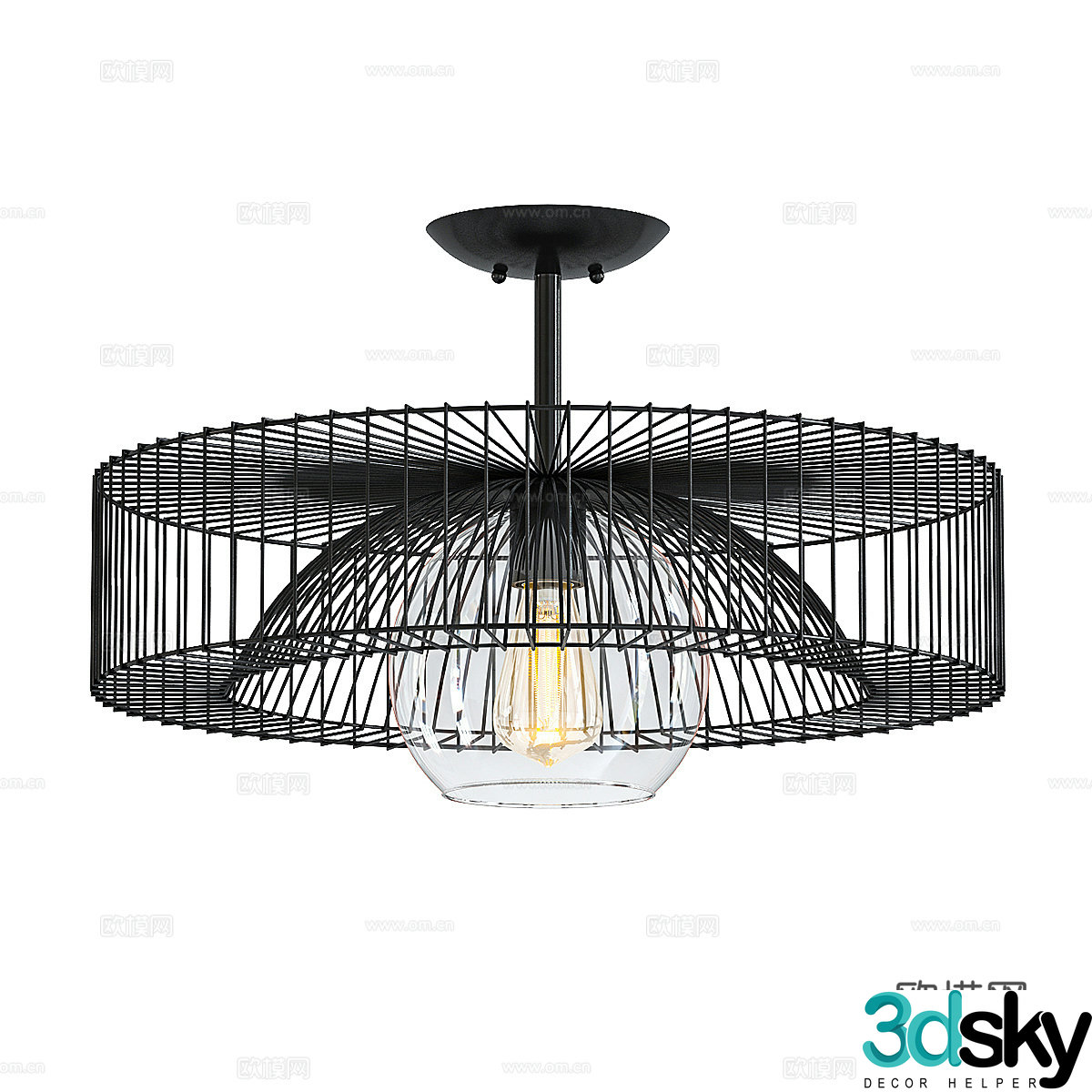 Modern Nordic ceiling light 3d model