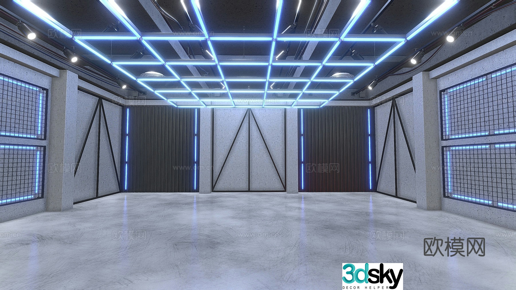 Public space beautiful palace beautiful palace light palace e-commerce background 3D model