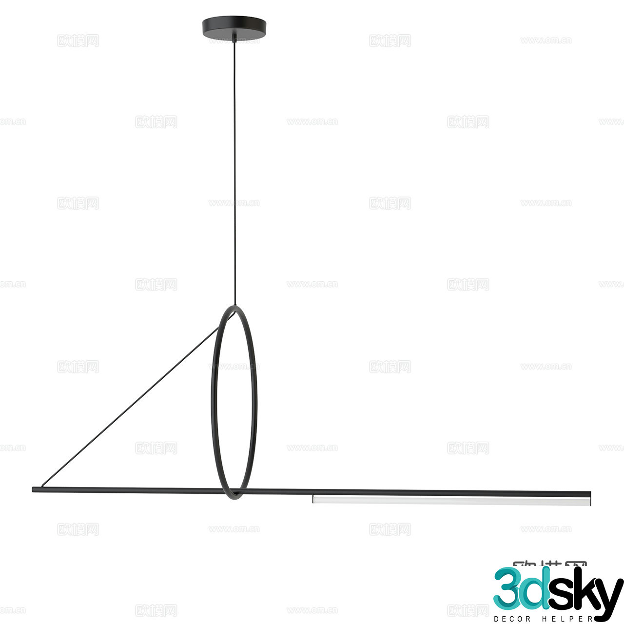 CVL modern chandelier minimalist chandelier long chandelier linear chandelier decorative chandelier 3d model