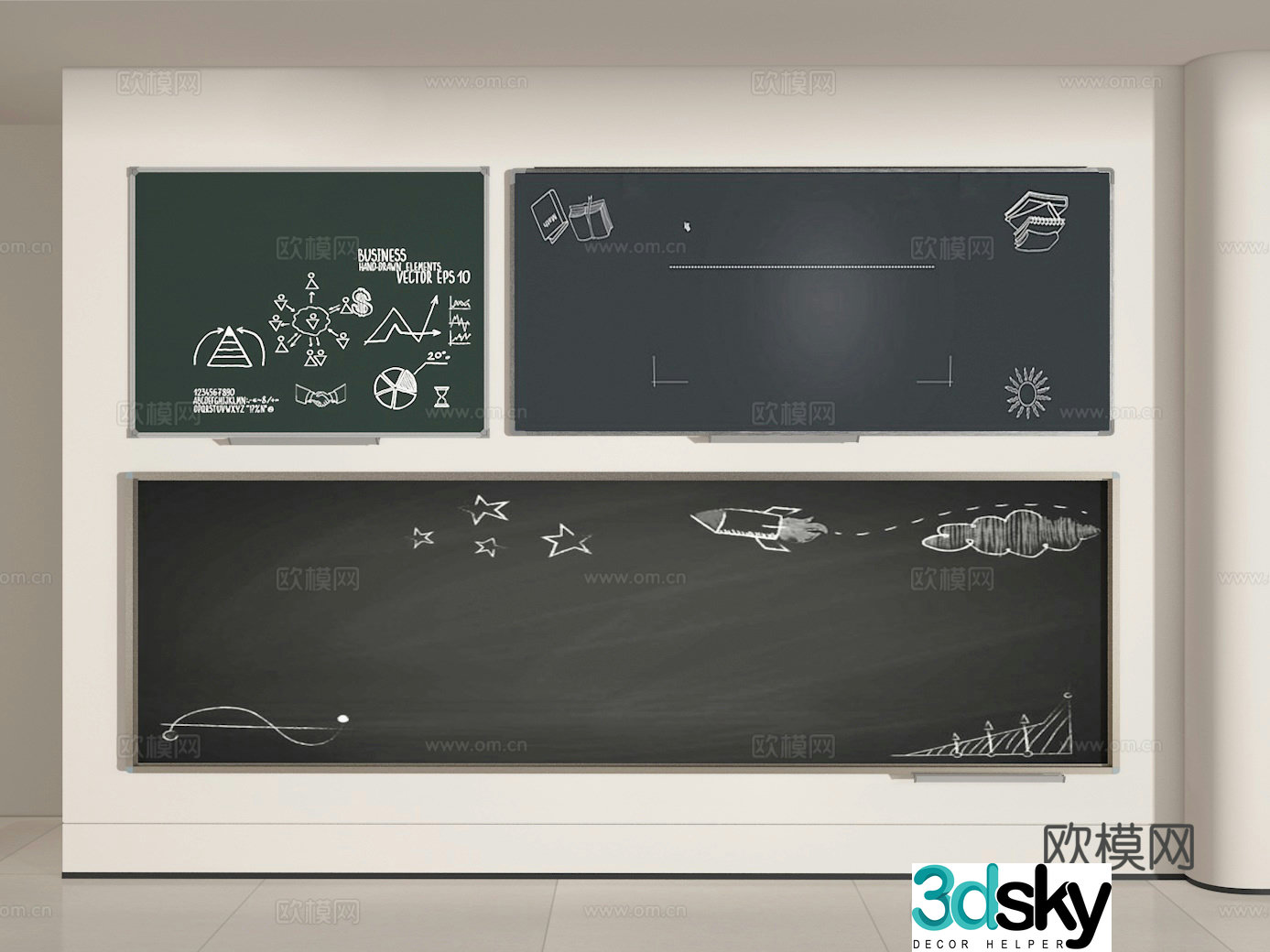 Blackboard 3d model