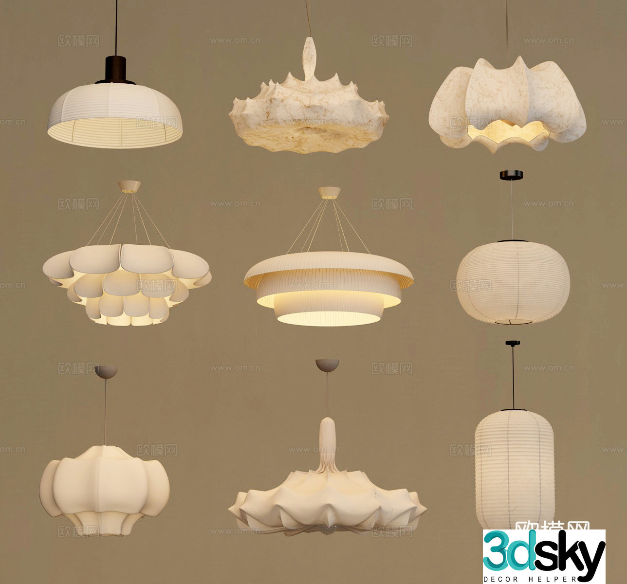 Wasabi Middle Ancient Chandelier 3D Model