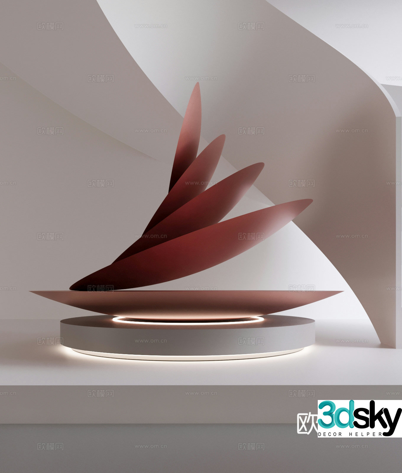 Sculpture art installation 3d model