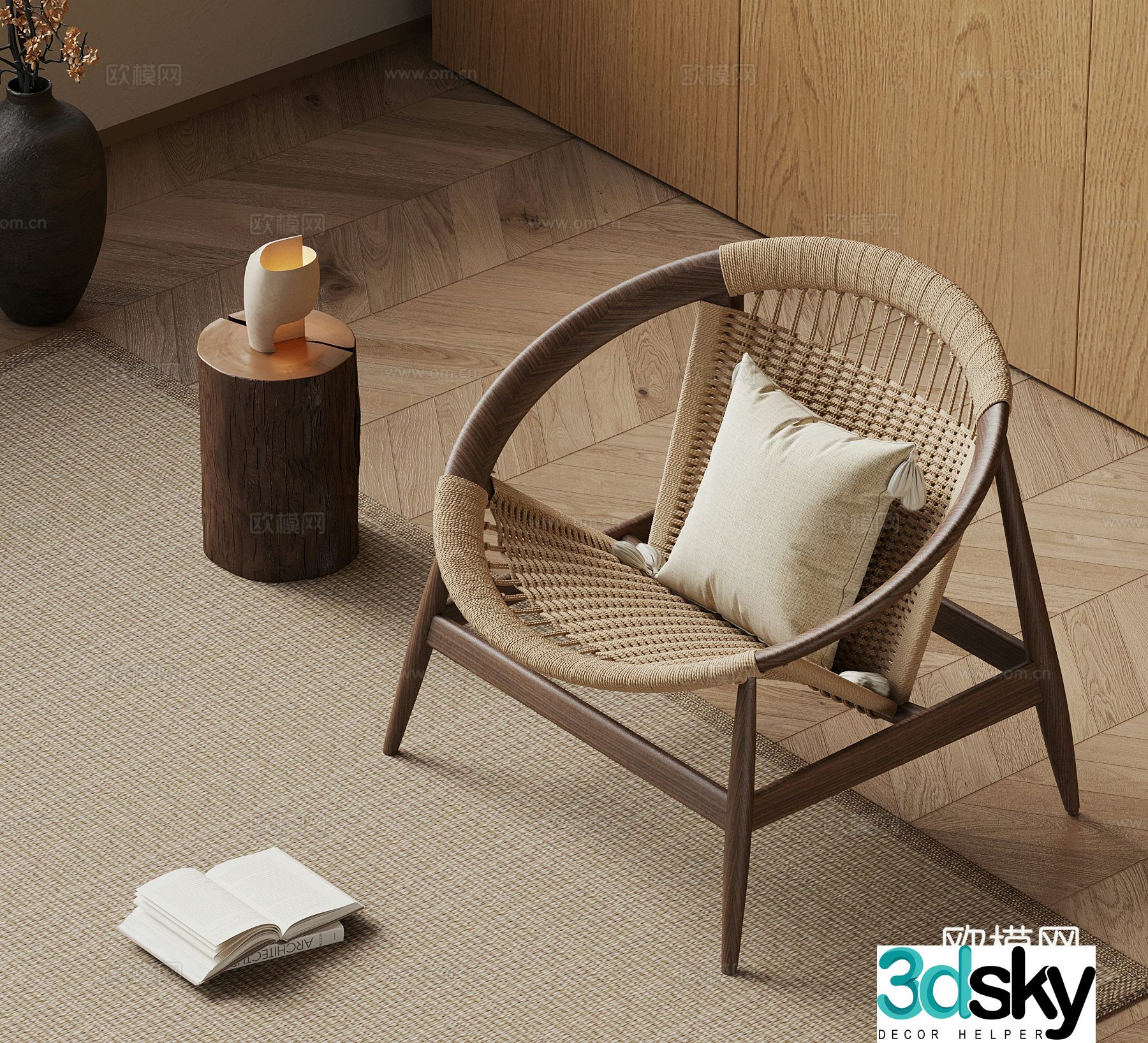 Leisure chair medieval style leisure chair 3d model