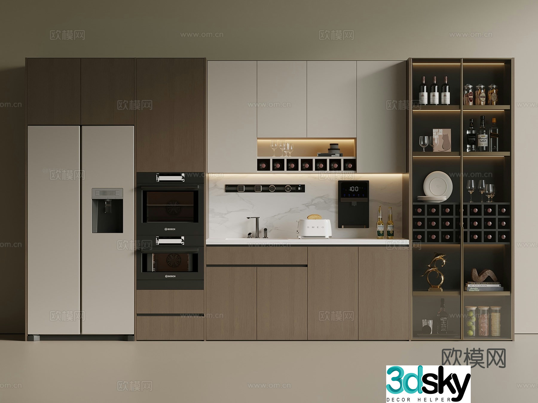 Italian style medieval wine cabinet refrigerator wine cabinet glass wine cabinet shoe cabinet wine cabinet restaurant wine 3D model