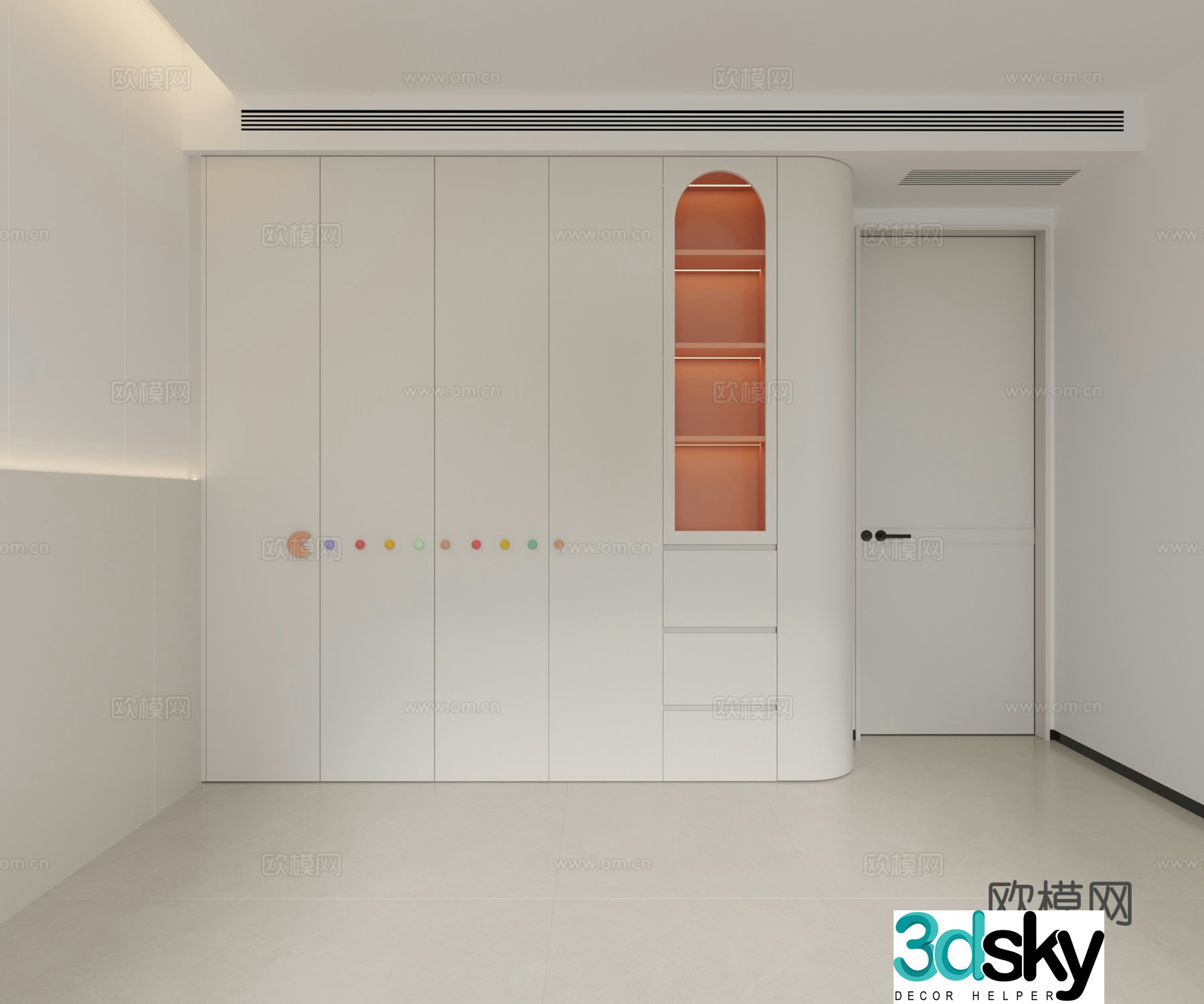 Modern wardrobe 3d model