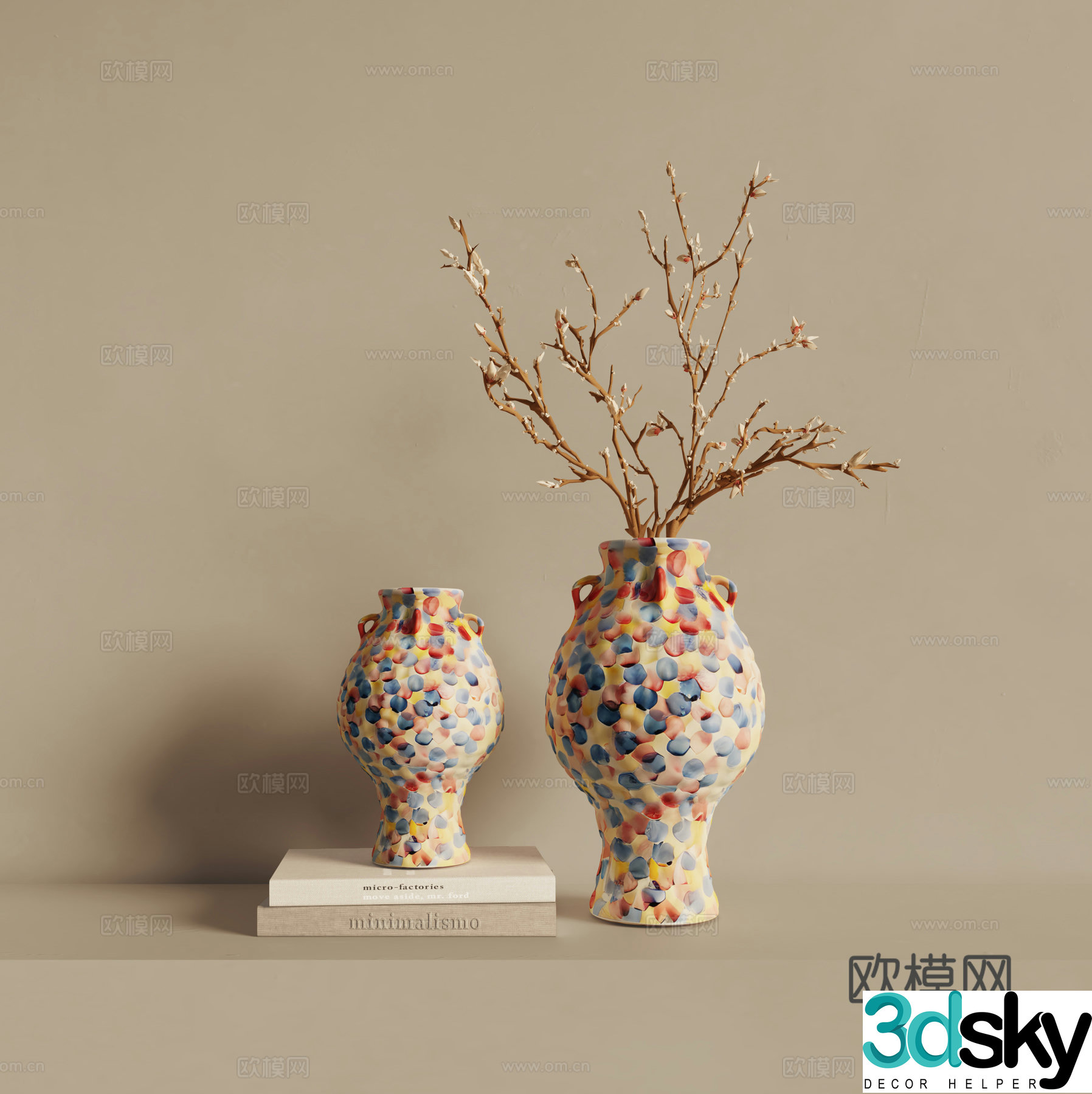 Vase Floral Ornament Plant Ornament 3D Model