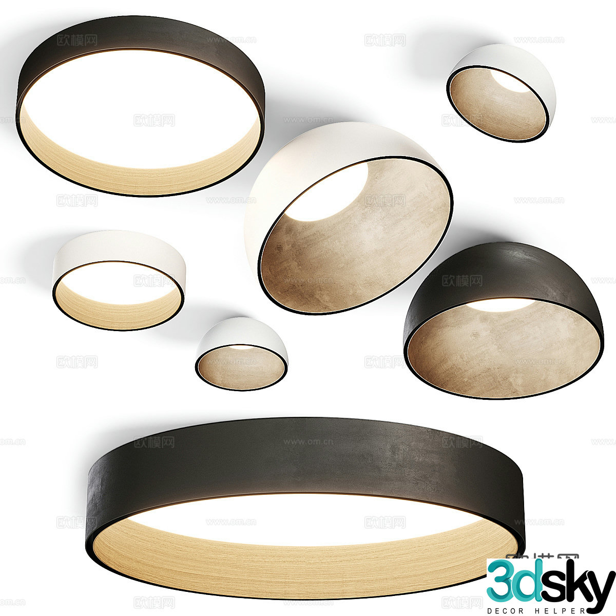 Modern Italian Wasabi ceiling light 3D model