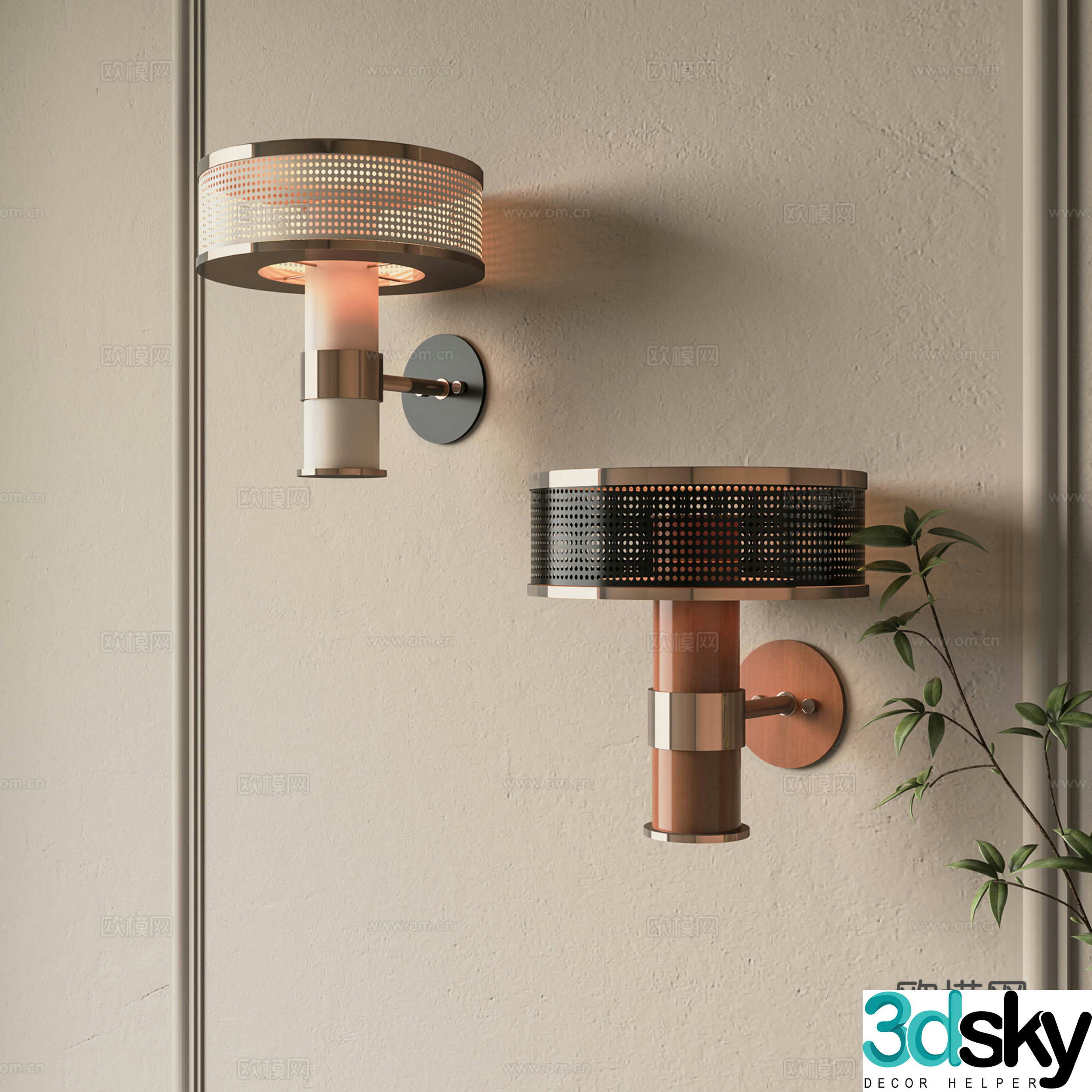 Modern wall lamp 3d model