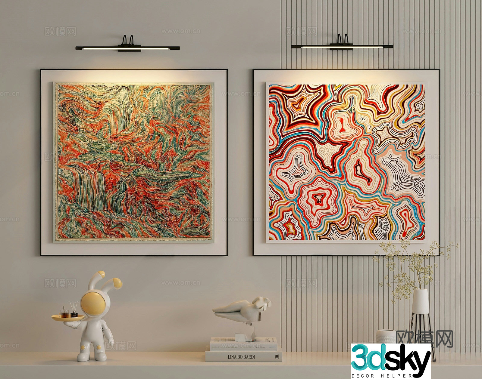Italian light luxury painting 3D model