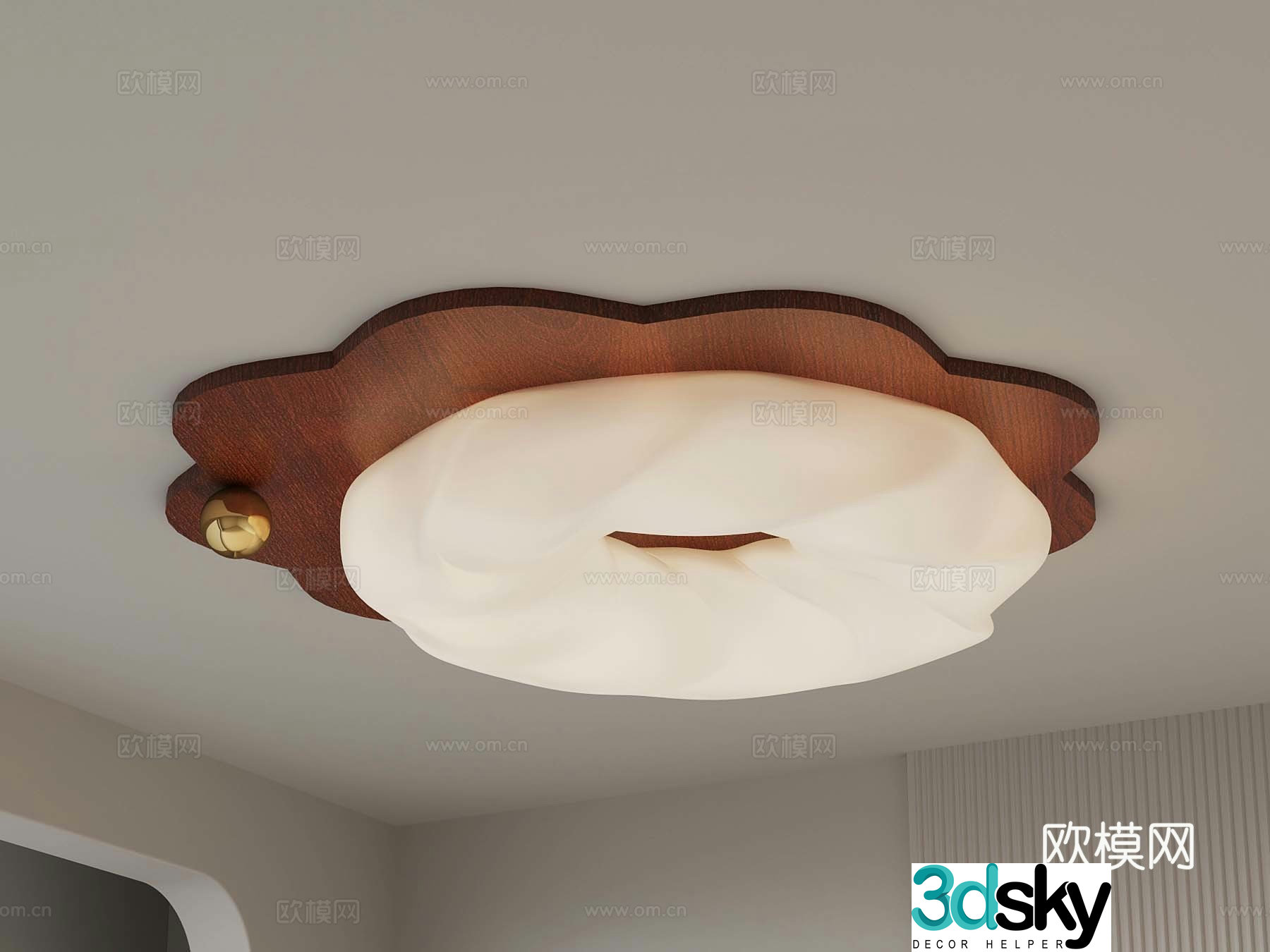 Modern Creamy Ceiling Light Children’s Ceiling Light 3D Model